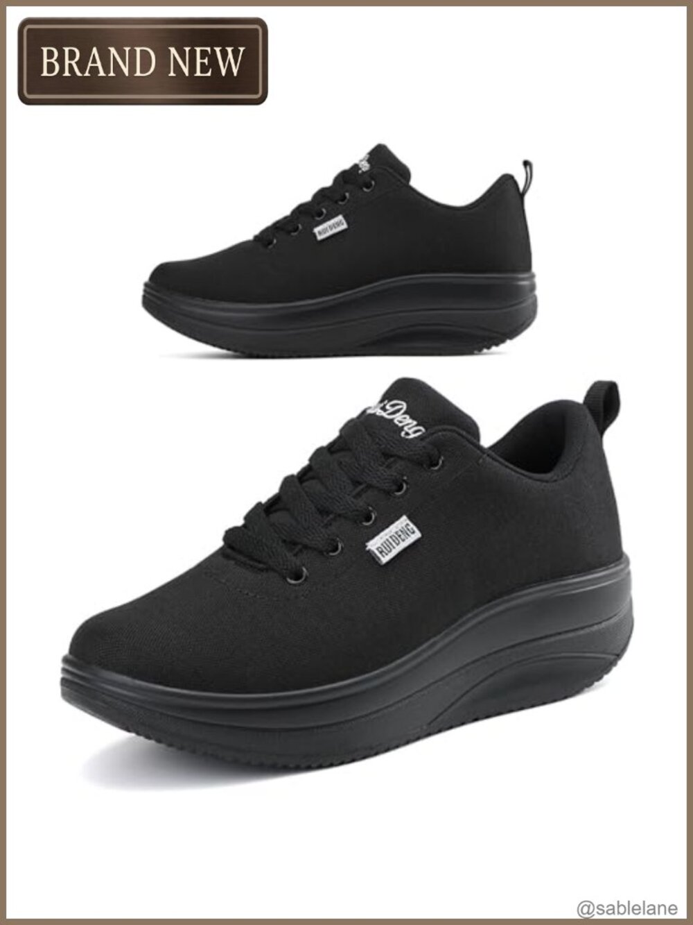 Women's Walking Sneakers Slip Resistant 2 Inch Wedge Platform